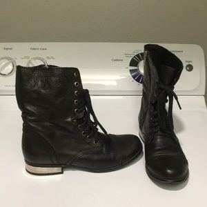 Steve Madden leather combat boots